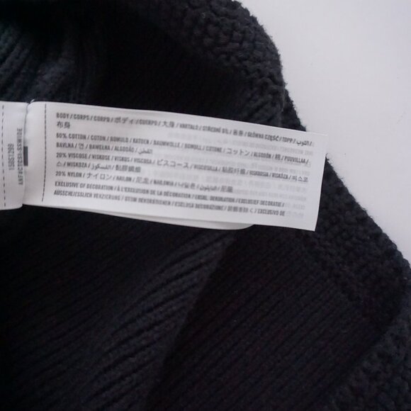 Abercrombie & Fitch Black Button Front Ribbed Knit Sleeveless Sweater Vest L - Picture 10 of 10